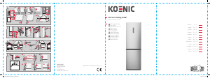 Mode d’emploi Koenic KFK 45412 E NF Réfrigérateur combiné