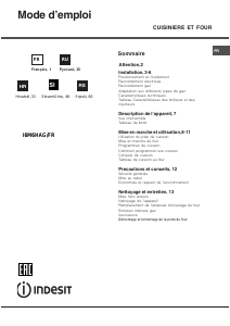 Priročnik Indesit I6M6HAG(X) FR Obseg