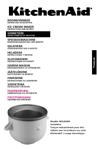 Mode d’emploi KitchenAid 5KICA0WH Machine à glace