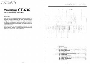 Handleiding Casio CT-636 ToneBank Toetsenbord