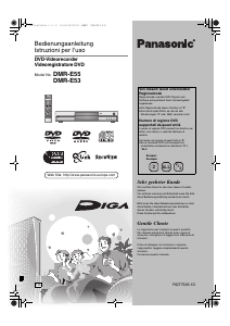 Manuale Panasonic DMR-E53EG Lettore DVD