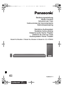 Mode d’emploi Panasonic SC-HTB900EG Système home cinéma