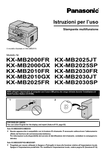 Manuale Panasonic KX-MB2010FR Stampante multifunzione