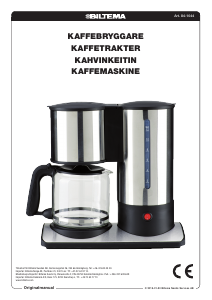 Bruksanvisning Biltema 84-1044 Kaffebryggare
