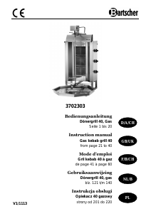 Bedienungsanleitung Bartscher 3702303 Dönergrill