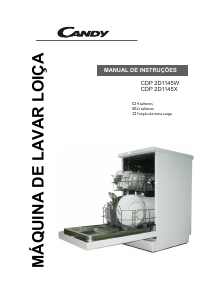 Manual Candy CDP 2D1145X Máquina de lavar louça