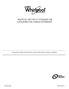 Manual de uso Whirlpool 8MWTW1509CQ Lavadora