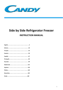 Manuale Candy CHSBSV 5172X Frigorifero-congelatore