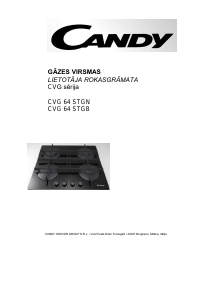 Rokasgrāmata Candy CVG64SGB Plīts virsma