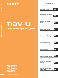 Manuale Sony NV-U70T Navigatore per auto
