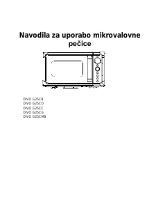 Priročnik Candy DIVO G25CG Mikrovalovna pečica