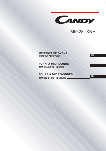 Mode d’emploi Candy MIG28TXNE Micro-onde