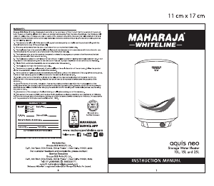 Manual Maharaja Whiteline Aquis Neo 15 Boiler
