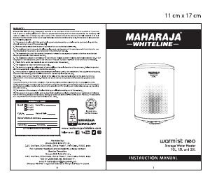 Manual Maharaja Whiteline Warmist Neo 10 Boiler