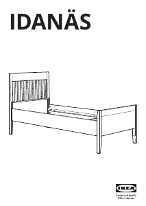 Bruksanvisning IKEA IDANAS (90x200) Sängstomme