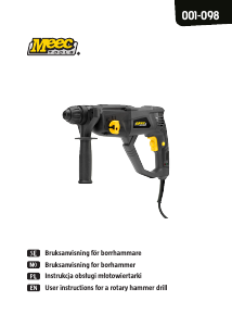 Bruksanvisning Meec Tools 001-098 Borrhammare
