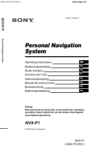 Handleiding Sony NVX-P1 Navigatiesysteem