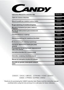 Руководство Candy CI64C2 Варочная поверхность