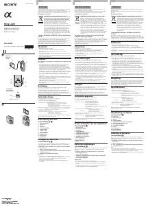 Handleiding Sony HVL-RLAM Flitser