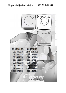 Rokasgrāmata Candy CS441382D3-S Veļas mašīna
