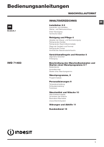 Bedienungsanleitung Indesit IWD 71483 B C ECO DE Waschmaschine