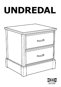Руководство IKEA UNDREDAL Прикроватный столик