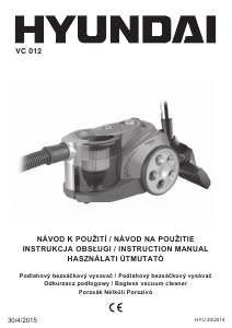 Manual Hyundai VC 012 Vacuum Cleaner