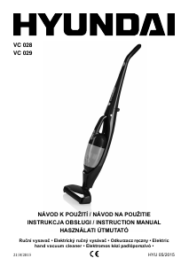 Manuál Hyundai VC 028 Vysavač