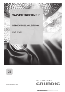 Bedienungsanleitung Grundig GWD 59405 Waschtrockner