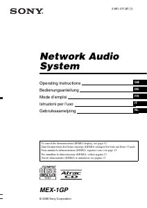 Handleiding Sony MEX-1GP Autoradio