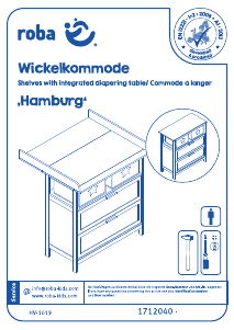 説明書 Roba Hamburg オムツかえテーブル