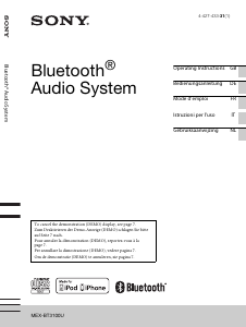 Handleiding Sony MEX-BT3100U Autoradio