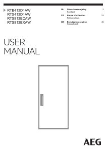 Handleiding AEG RTB413D1AW Koelkast