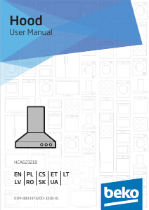 Manual BEKO HCA62321B Cooker Hood