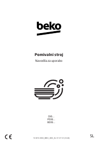 Priročnik BEKO BDIS25023 Pomivalni stroj