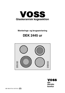Brugsanvisning Voss DEK2445-UR Kogesektion