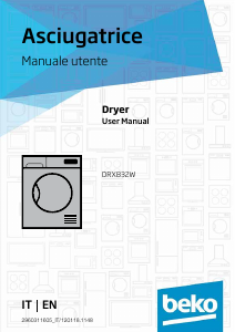 Manuale BEKO DRX832W Asciugatrice
