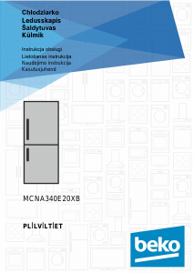 Rokasgrāmata BEKO MCNA340E20XB Ledusskapis ar saldētavu
