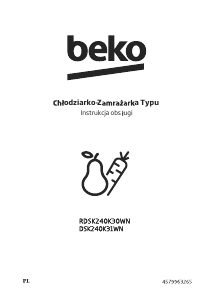 Instrukcja BEKO RDSK240K30WN Lodówko-zamrażarka