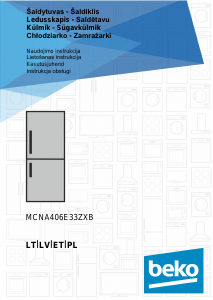 Rokasgrāmata BEKO MCNA406E33ZXB Ledusskapis ar saldētavu