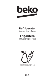 Manuale BEKO BCSA306E4SFN LH Frigorifero-congelatore