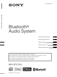 Manuale Sony MEX-BT5700U Autoradio