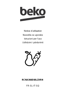 Manuale BEKO RCNA366E60LZXRN Frigorifero-congelatore