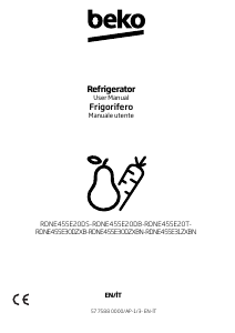 Manual de uso BEKO RDNE455E30DZXBN Frigorífico combinado