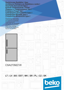 Priručnik BEKO CSA270M21W Frižider – zamrzivač