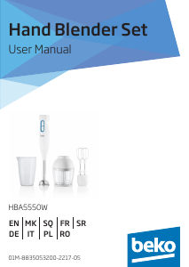 Manual BEKO HBA5550W Hand Blender