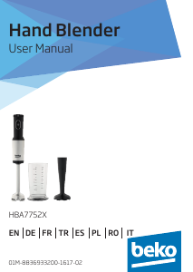 Instrukcja BEKO HBA7752X Blender ręczny