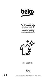 Priročnik BEKO WUE 6612 X0 Pralni stroj