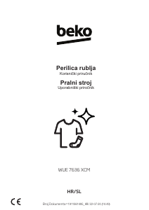 Priročnik BEKO WUE 7636 XCM Pralni stroj