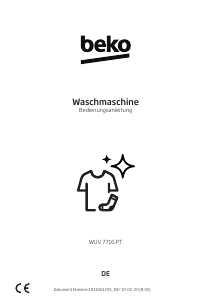 Bedienungsanleitung BEKO WUV 7716 PT Waschmaschine